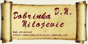 Dobrinka Milojević vizit kartica